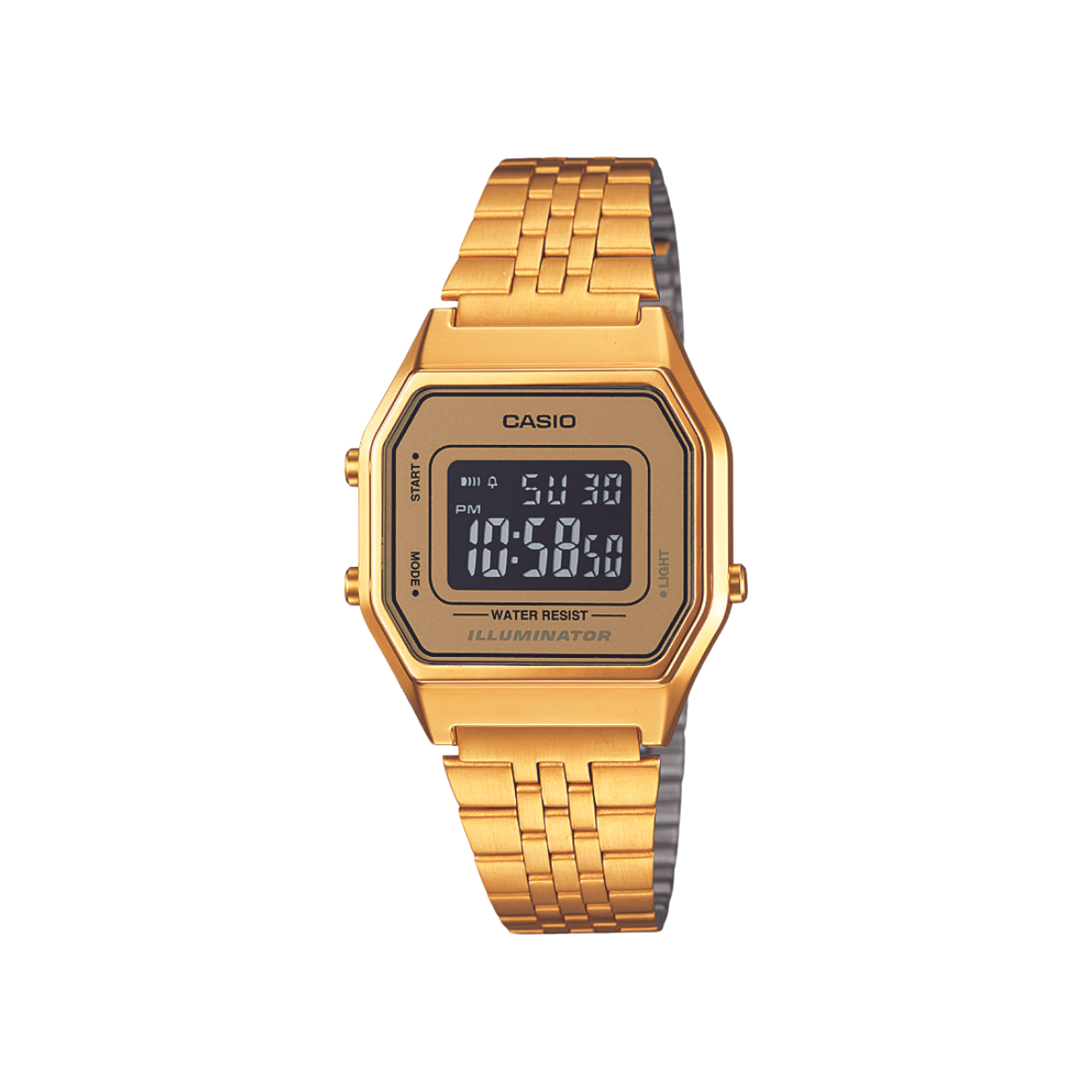 Reloj Digital Vintage Dorado de Mujer