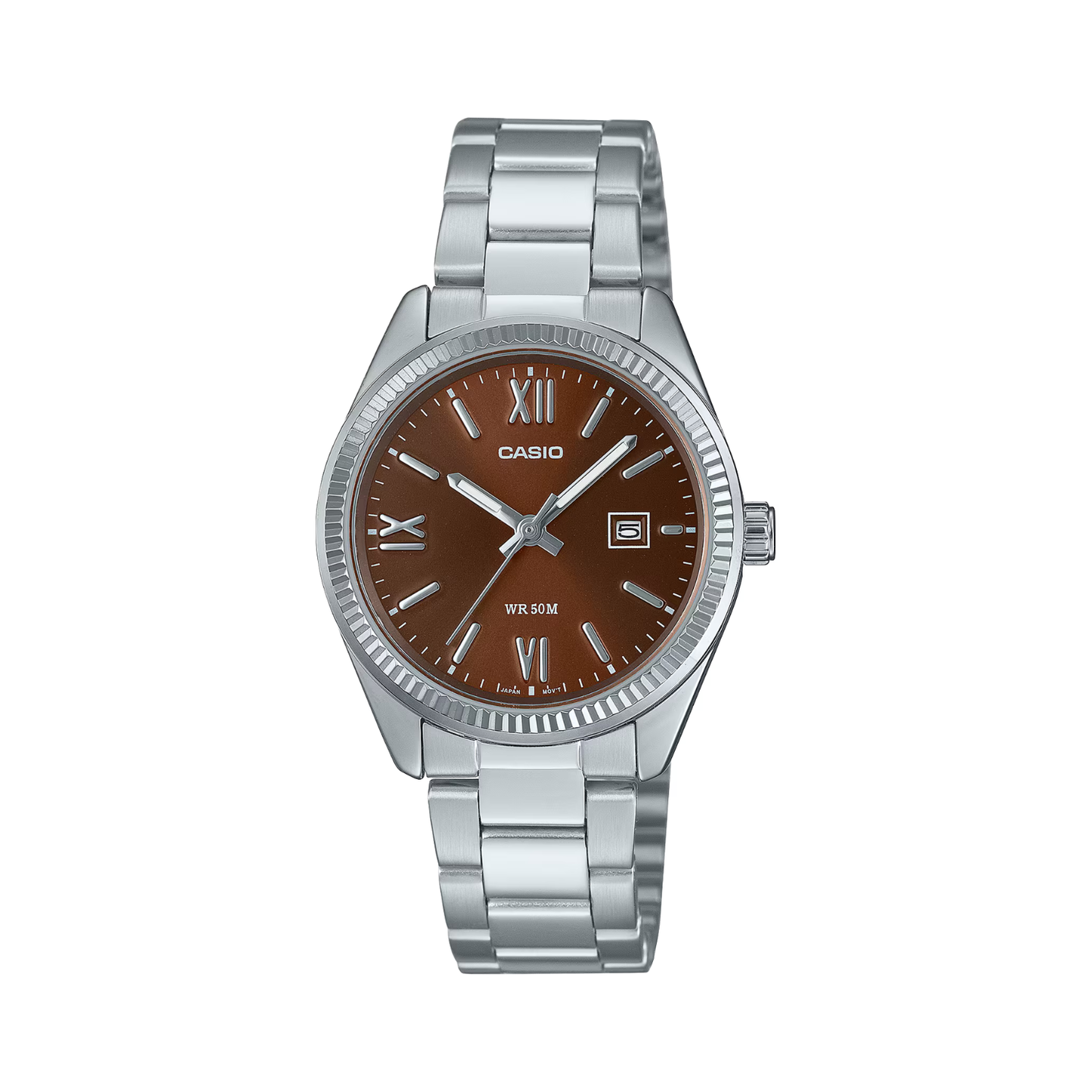Reloj Análogo Casual Plateado de Mujer