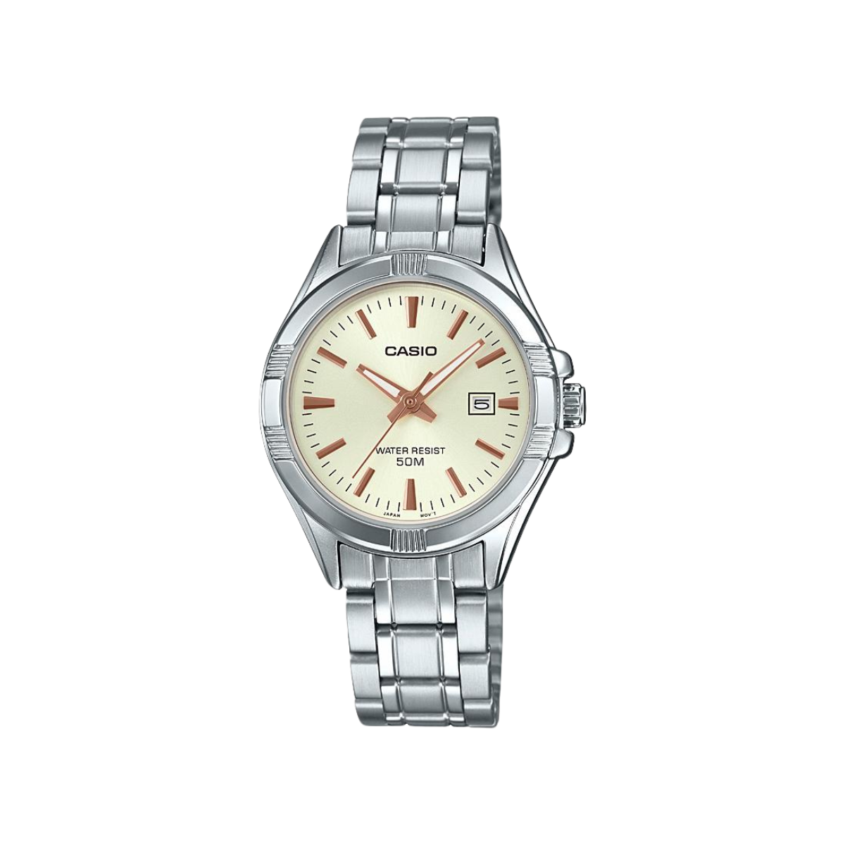 Reloj Análogo Casual Plateado de Mujer