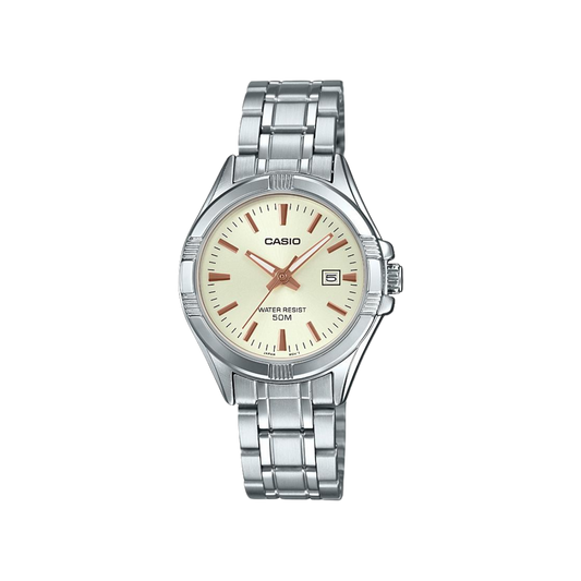 Reloj Análogo Casual Plateado de Mujer