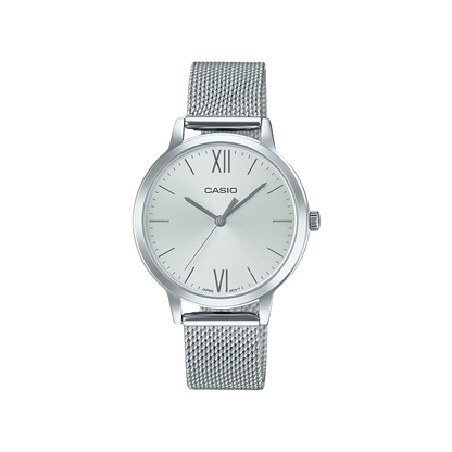 Reloj Análogo Casual Plateado de Mujer