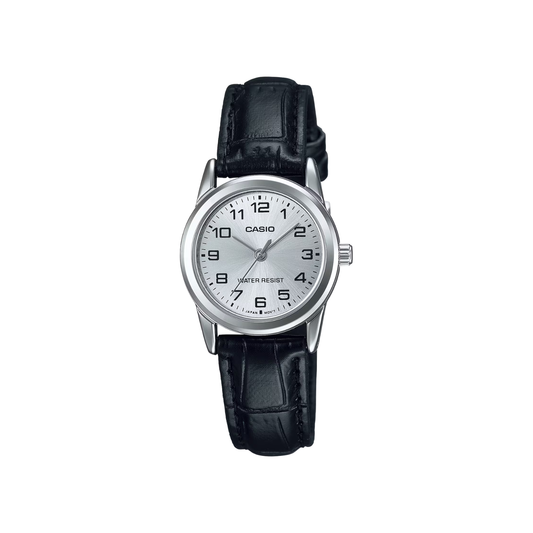 Reloj Análogo Clásico Plateado de Mujer