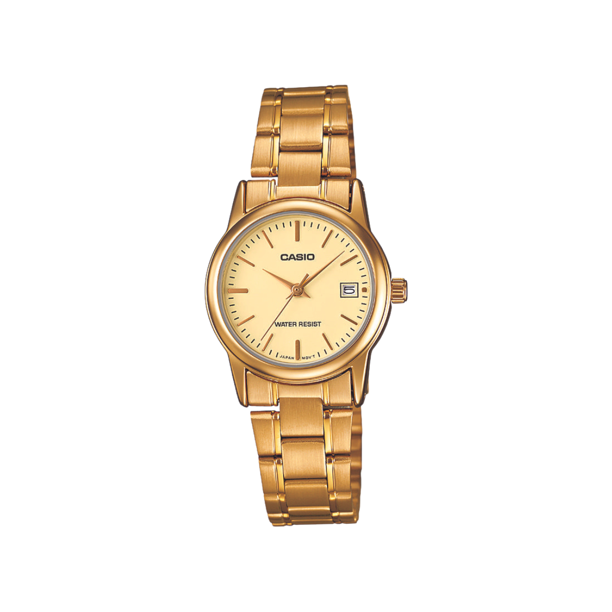 Reloj Análogo Estándar Casual Dorado de Mujer