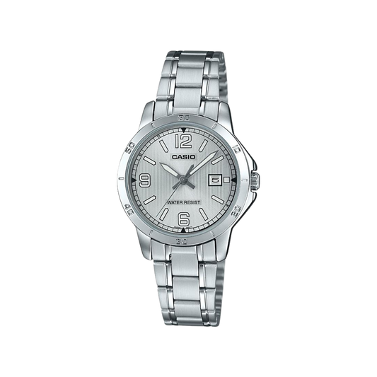 Reloj Análogo Casual Plateado de Mujer