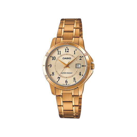 Reloj Análogo Casual Dorado de Mujer