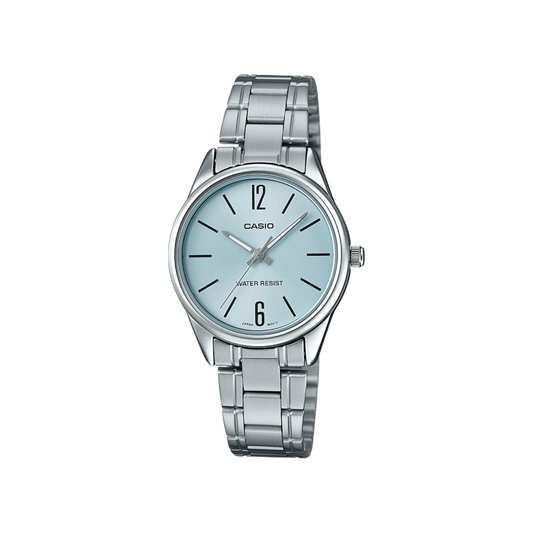 Reloj Análogo Estándar Casual Plateado de Mujer