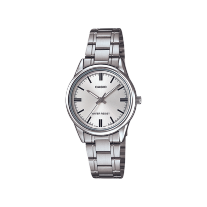 Reloj Análogo Estándar Casual Plateado de Mujer