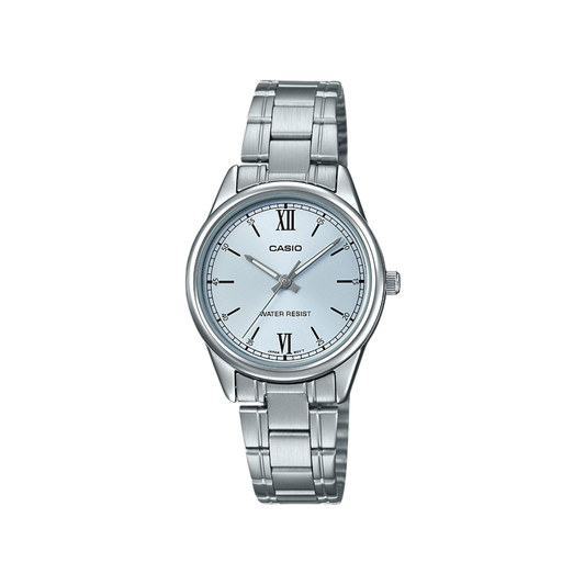 Reloj Análogo Estándar Casual Plateado de Mujer