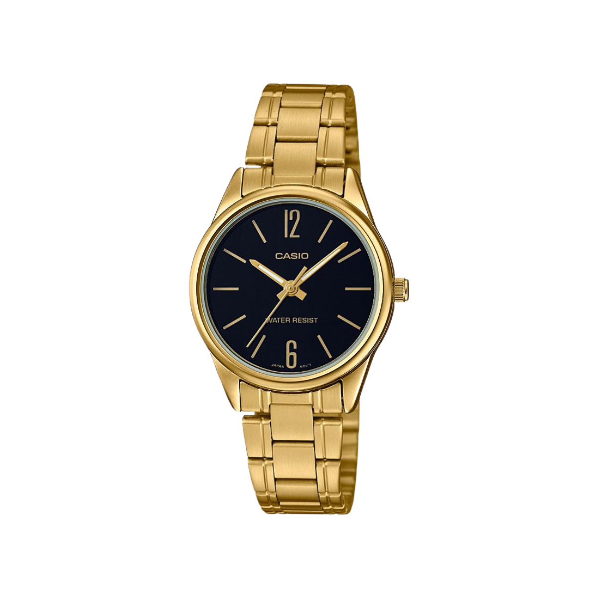 Reloj Análogo Estándar Casual Dorado de Mujer