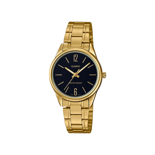 Reloj Análogo Estándar Casual Dorado de Mujer