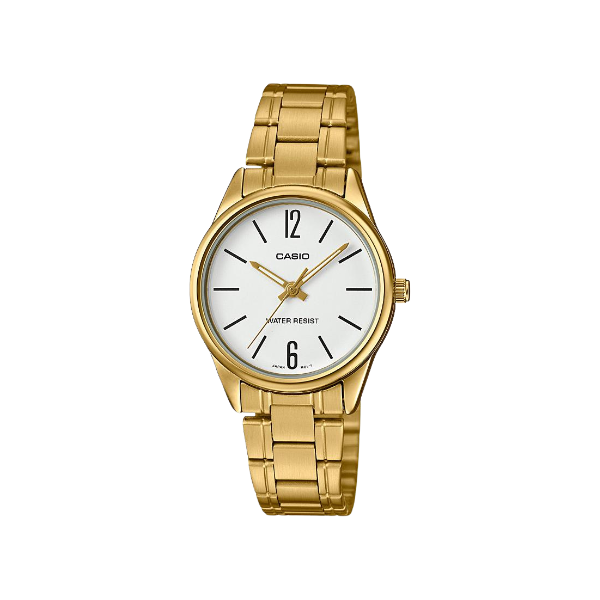 Reloj Análogo Estándar Casual Dorado de Mujer