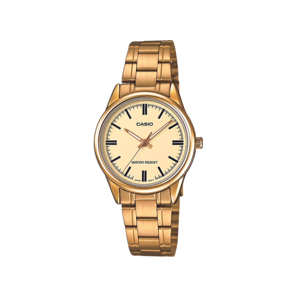 Reloj Análogo Estándar Casual Dorado de Mujer