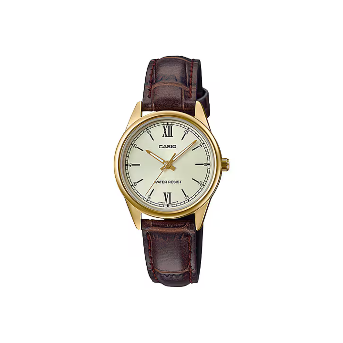 Reloj Análogo Clásico Dorado de Mujer