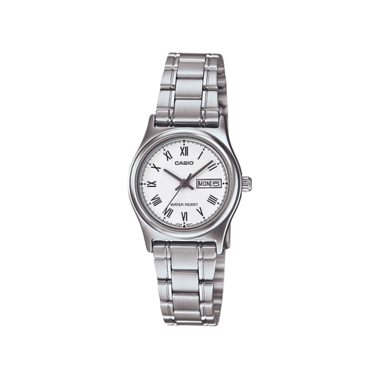 Reloj Análogo Casual Plateado de Mujer