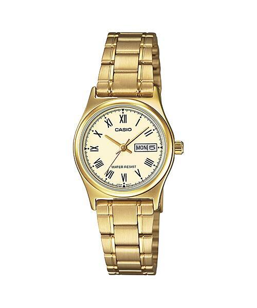 Reloj Análogo Estándar Casual Dorado de Mujer