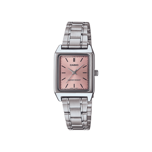 Reloj Análogo Casual Plateado de Mujer