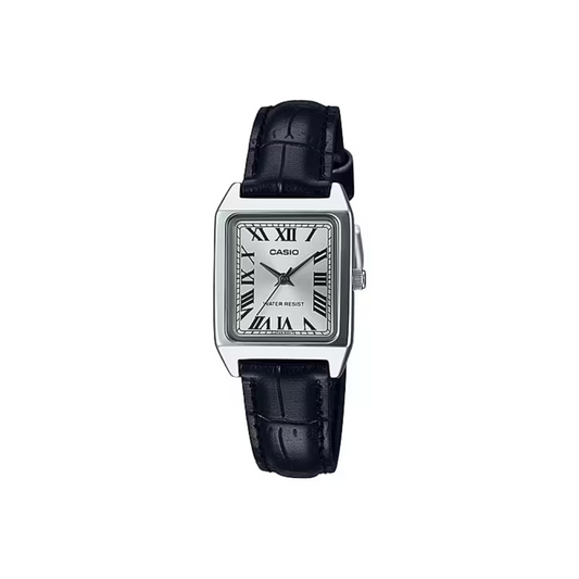 Reloj Análogo Clásico Plateado de Mujer