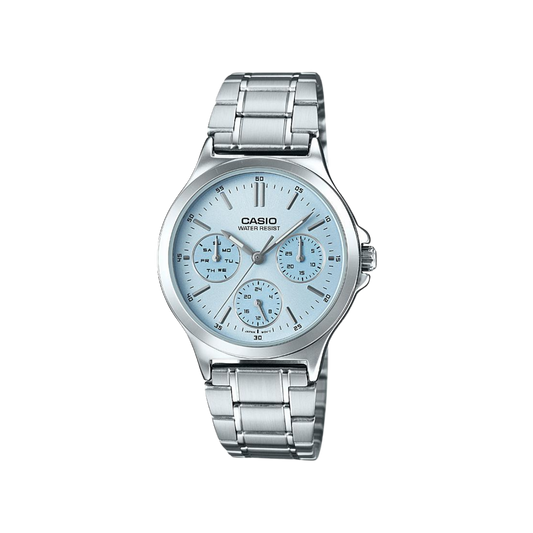 Reloj Análogo Estándar Casual Plateado de Mujer