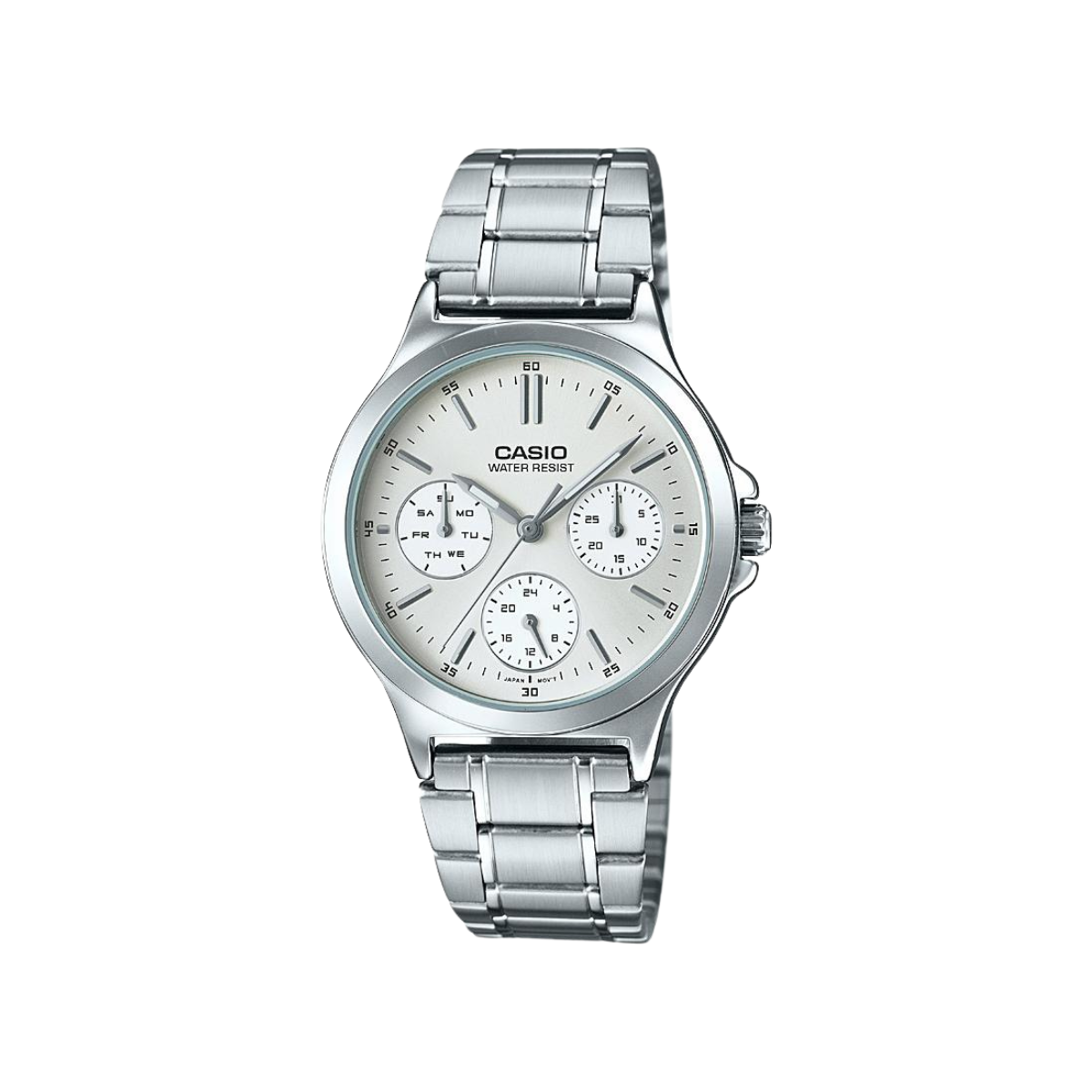 Reloj Análogo Estándar Casual Plateado de Mujer