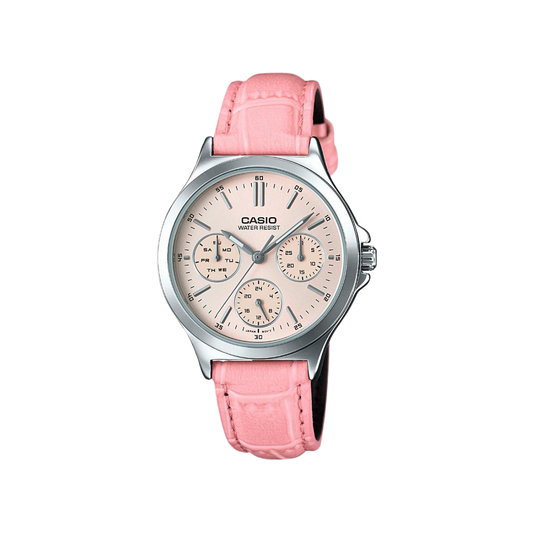 Reloj Análogo Multifunción Casual Plateado de Mujer