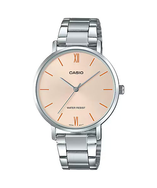 Reloj Análogo Casual Plateado de Mujer