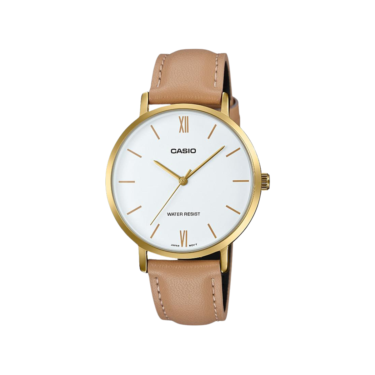 Reloj Análogo Minimalista Casual Dorado de Mujer