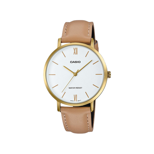 Reloj Análogo Minimalista Casual Dorado de Mujer