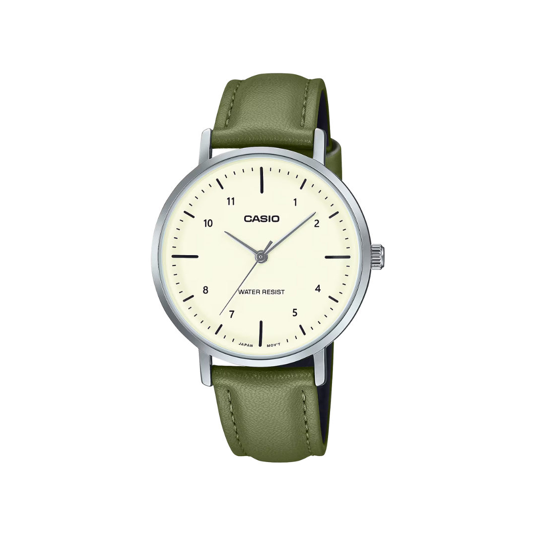 Reloj Análogo Clásico Verde de Mujer