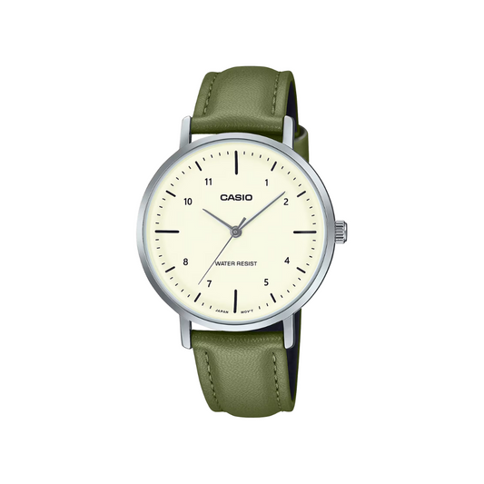 Reloj Análogo Clásico Verde de Mujer