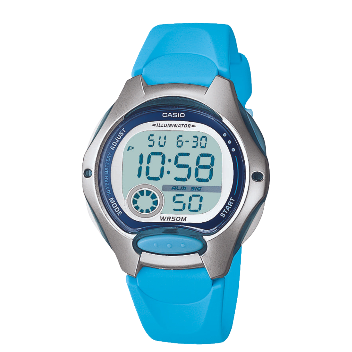 Reloj Digital Illuminator Sport Celeste de Mujer