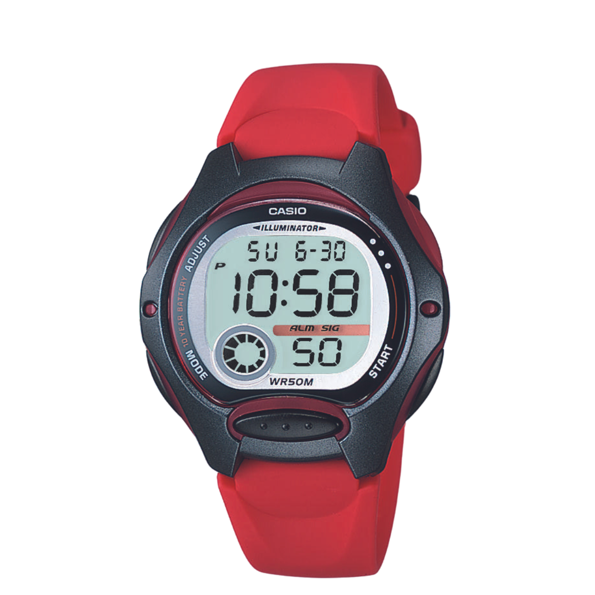 Reloj Digital Illuminator Sport Rojo de Mujer