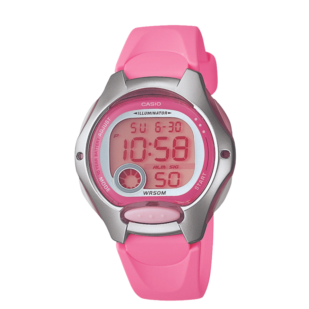 Reloj Digital Illuminator Sport Rosado de Mujer