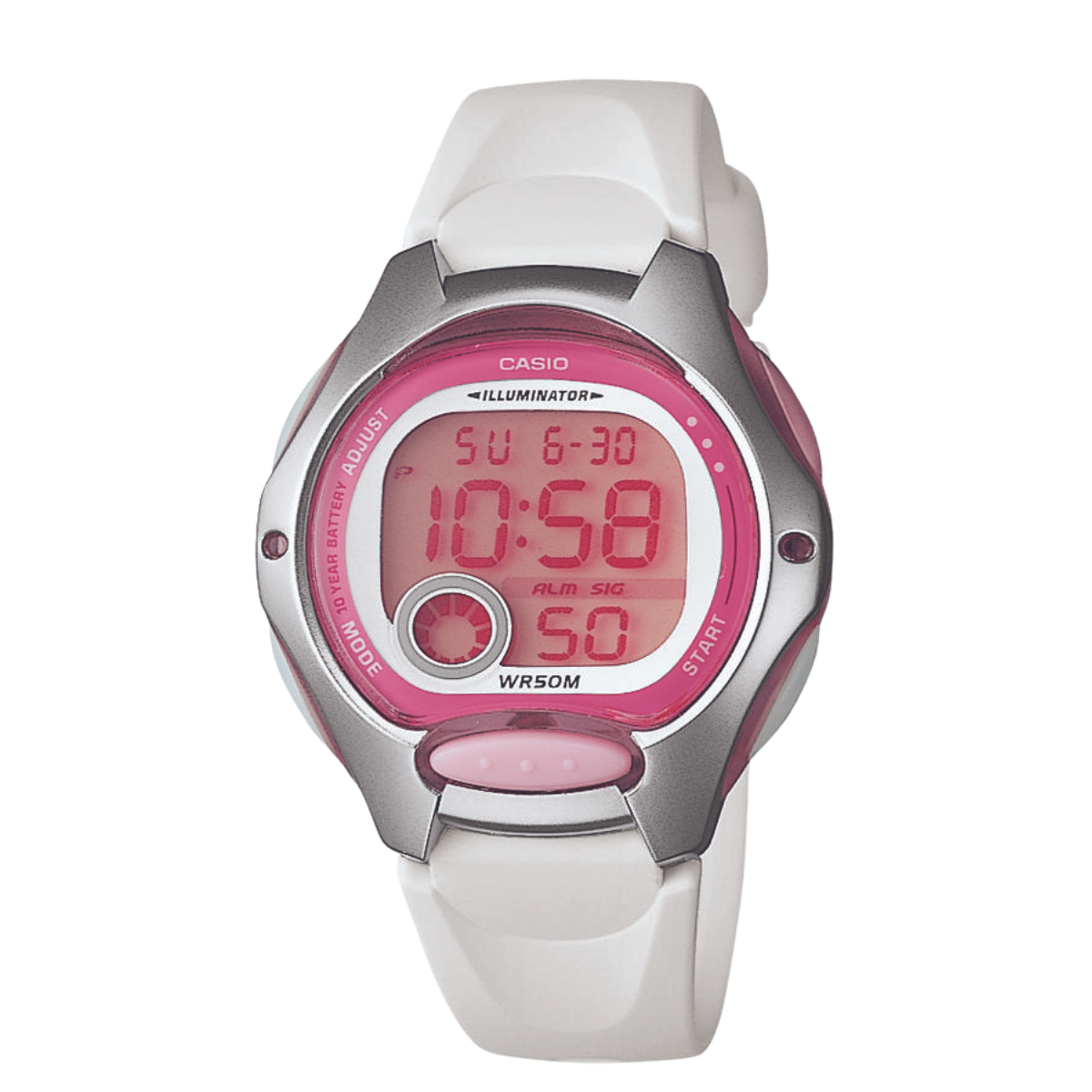 Reloj Digital Illuminator Sport Blanco de Mujer