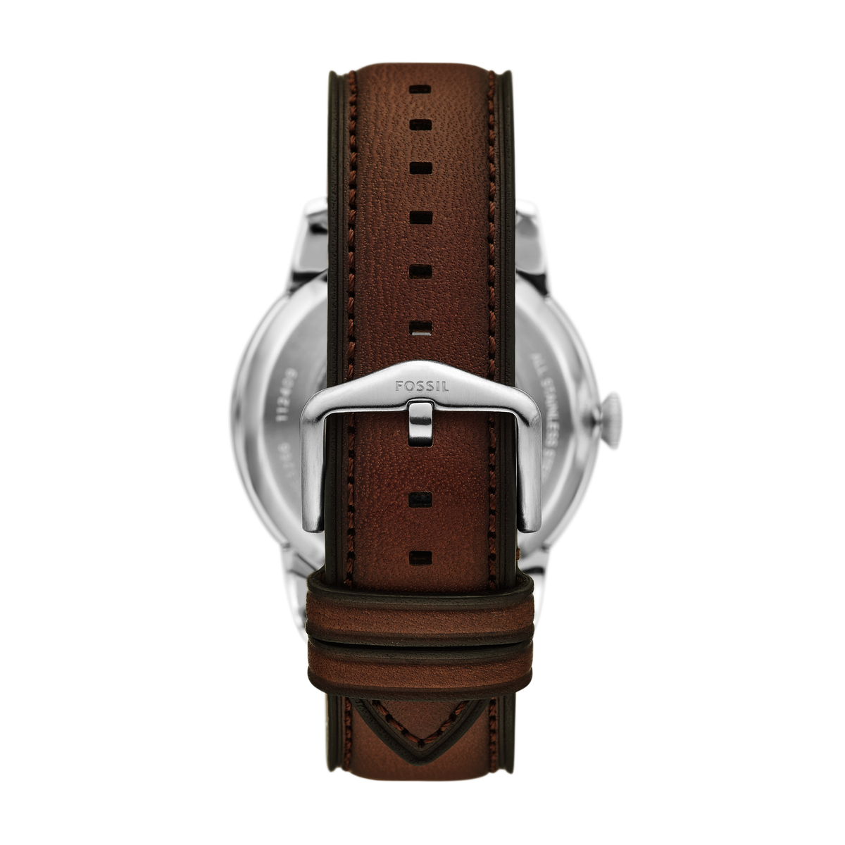 Reloj Análogo Automático De Hombre Fossil Townsman Marrón, Crema Y Plateado