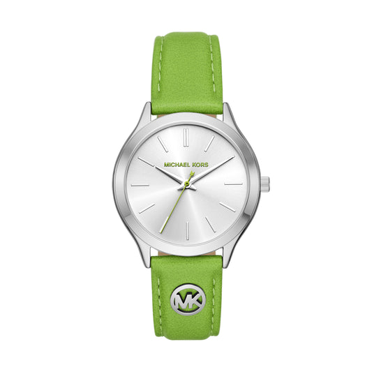 Reloj Análogo Slim Runway Casual Plateado de Mujer