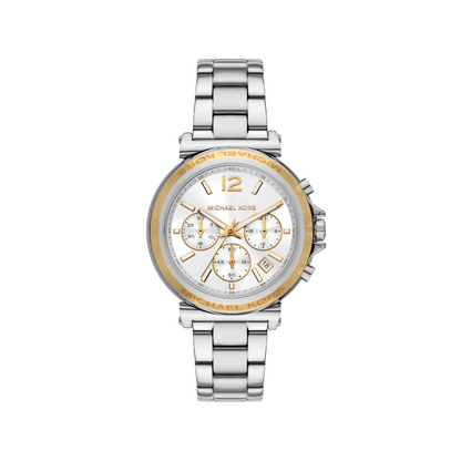 Reloj Análogo Casual Plateado con Cronógrafo de Mujer
