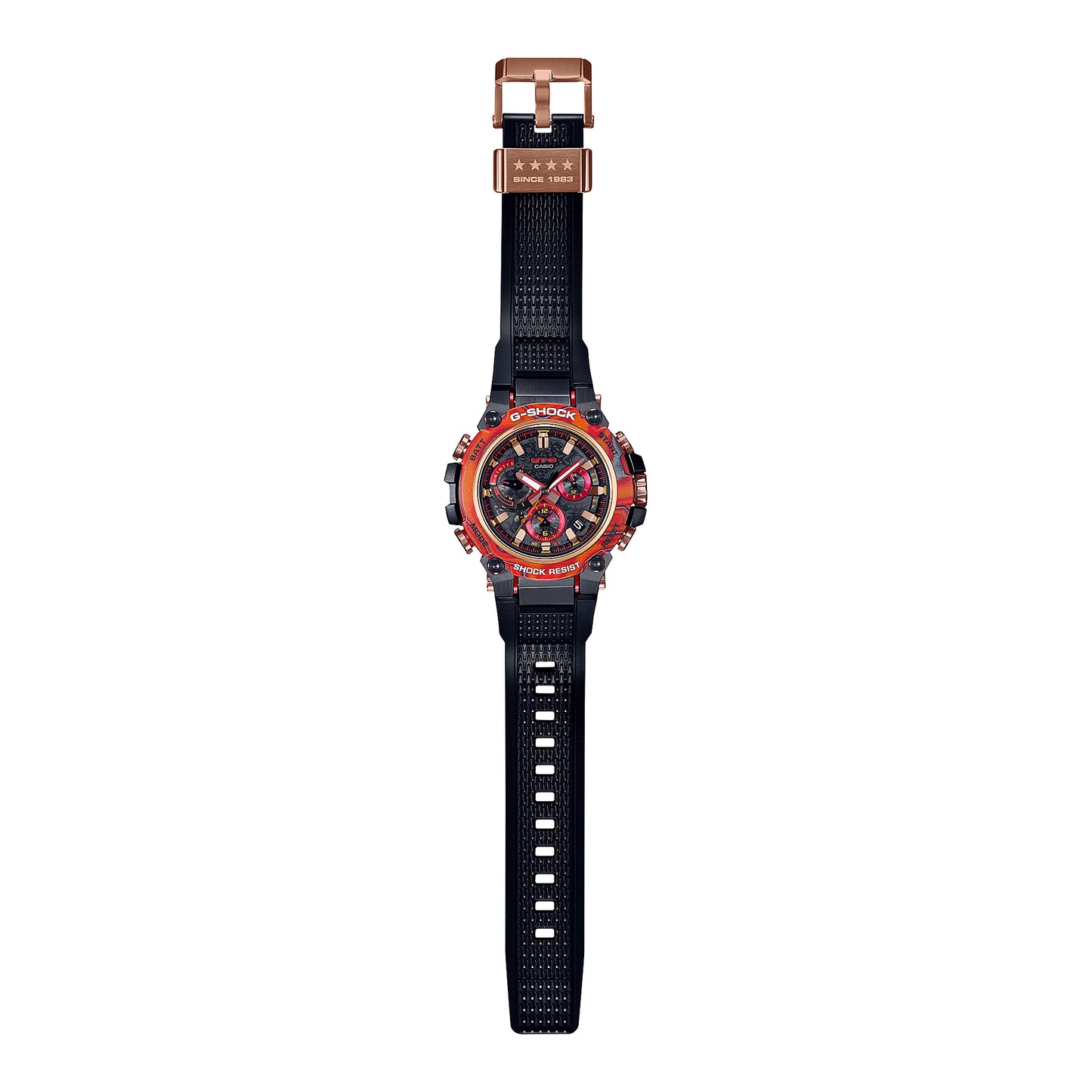 Reloj Análogo MT-G Flare Red 40th Aniversario Carbono Luxury Negro de Hombre