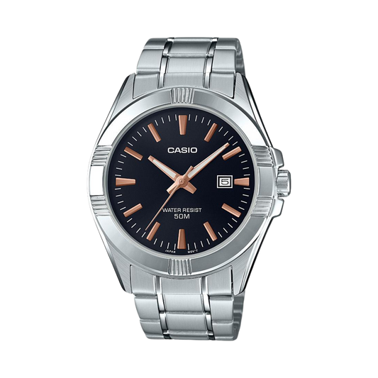 Reloj Análogo Casual Plateado de Hombre