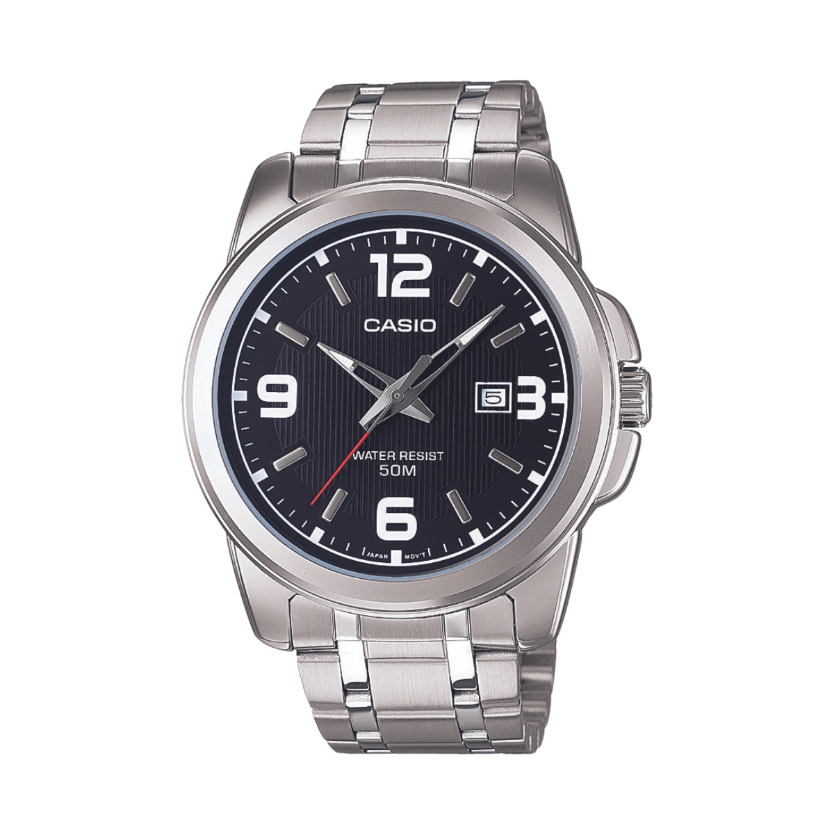 Reloj Análogo Casual Plateado de Hombre