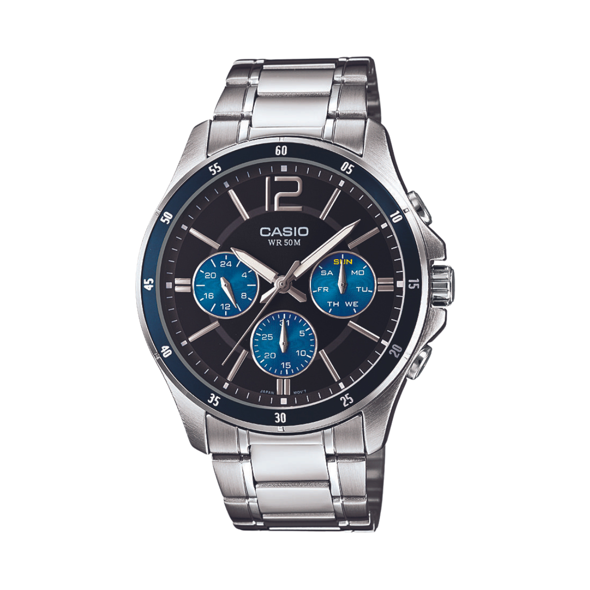 Reloj Análogo Casual Plateado de Hombre