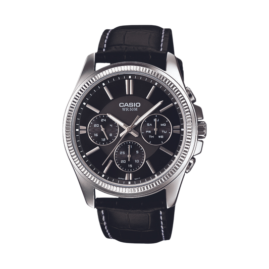 Reloj Análogo Multifunción Casual Plateado de Hombre