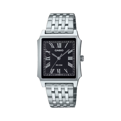 Reloj Análogo Clásico Plateado de Hombre