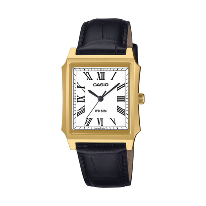 Reloj Análogo Clásico Dorado de Hombre