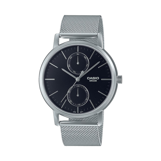 Reloj Análogo Casual Plateado de Hombre