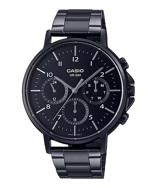 Reloj Análogo Multifunción Casual Negro de Hombre