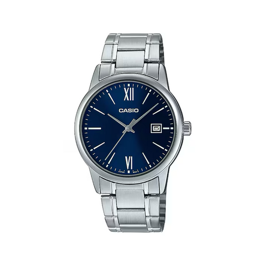 Reloj Análogo Clásico Plateado de Hombre