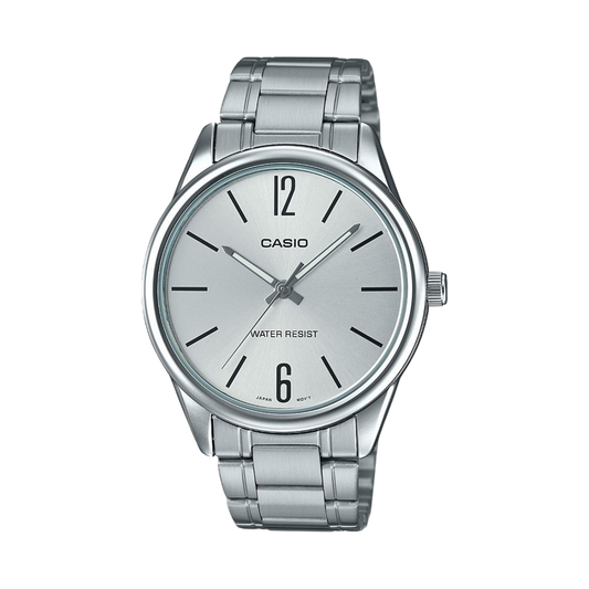 Reloj Análogo Casual Plateado de Hombre