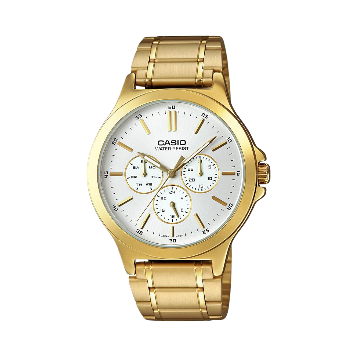 Reloj Análogo Multifunción Casual Dorado de Hombre