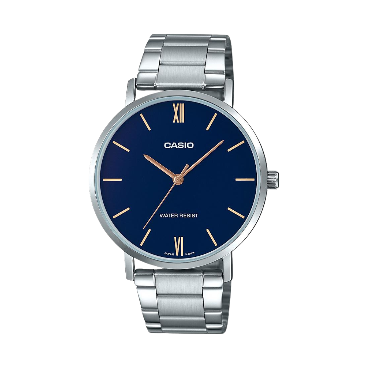 Reloj Análogo Casual Plateado de Hombre