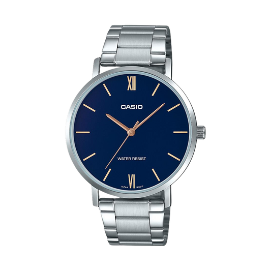 Reloj Análogo Casual Plateado de Hombre